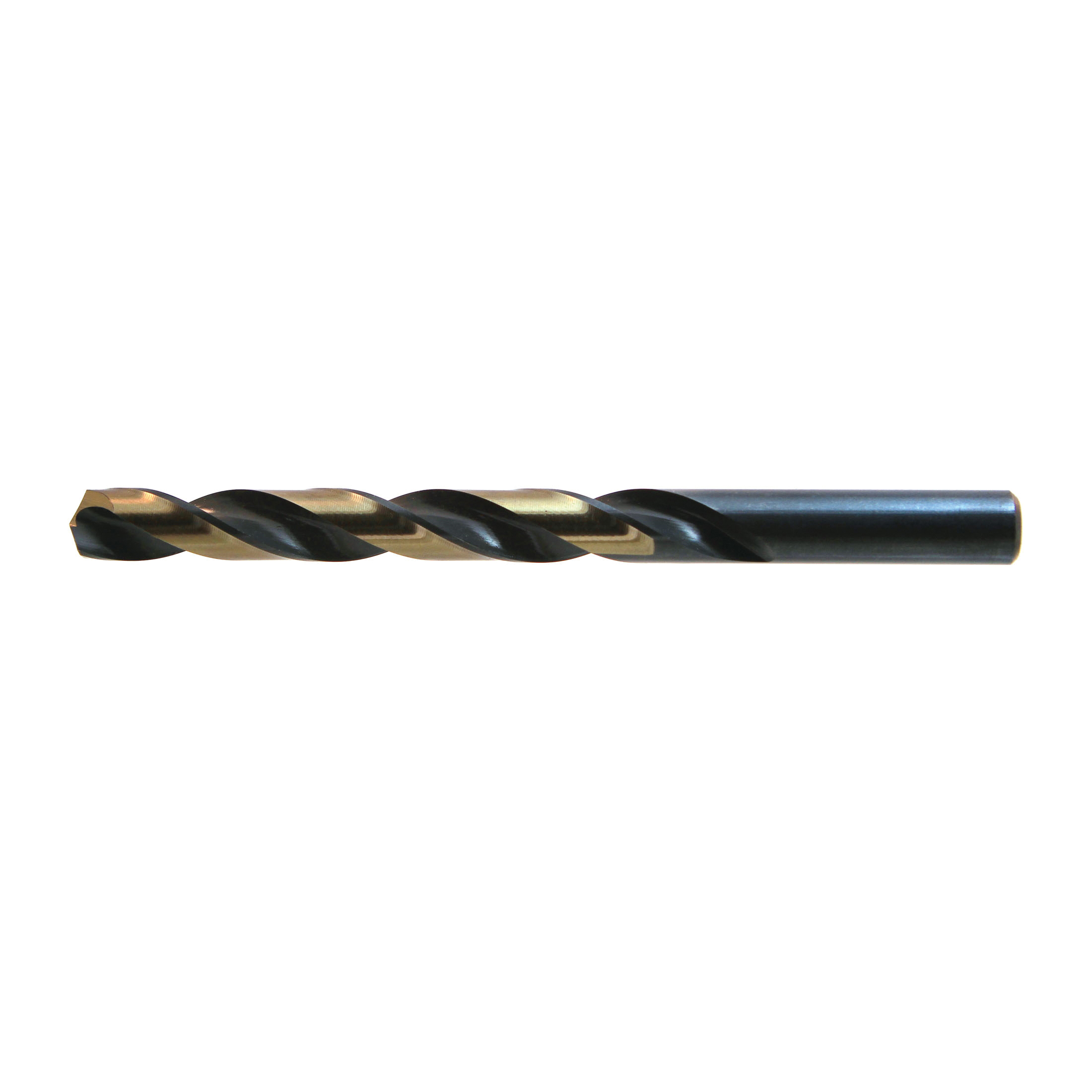 Nitro 480N012 Type B Heavy Duty Jobber Length Drill Bit, #12 Drill - Wire, 0.0768 in Drill - Decimal Inch, 135 deg Point, HSS, Black/Gold - Jobber Length Drill Bits